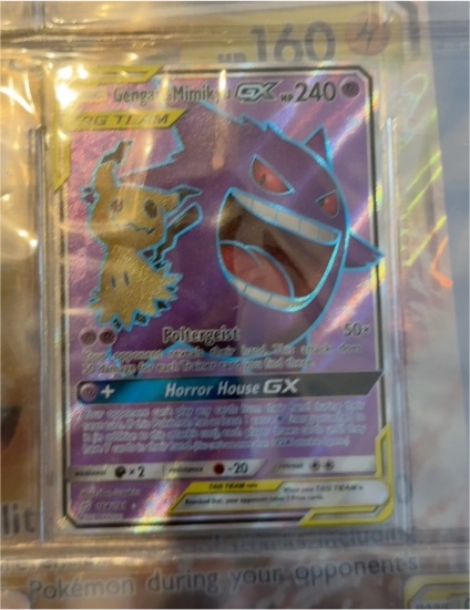2019 Pokémon Sun & Moon Team Up #53 Gengar & Mimikyu GX — front