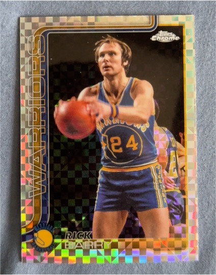 2025-26 Topps Chrome #249 Rick Barry X-Fractor — front