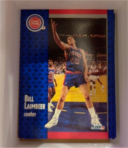 1991-92 Fleer #62 Bill Laimbeer — front