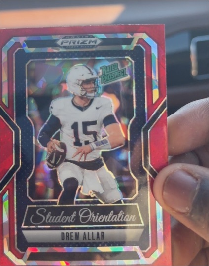 2025 Panini Prizm Draft Picks #19 Drew Allar Student Orientation Red Ice — front