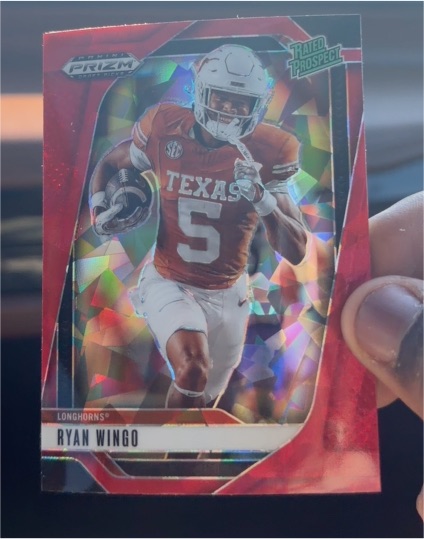 2025 Panini Prizm Draft Picks #1 Ryan Wingo Red Ice Texas Longhorns — front
