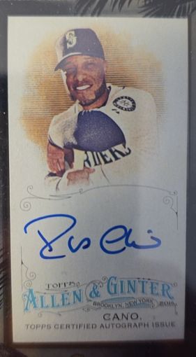 2016 Topps Allen & Ginter Robinson Cano Autograph — front