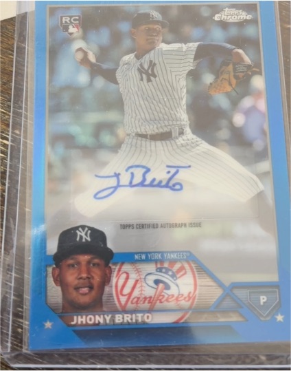 2023 Topps Chrome Update #AC-JBR Jhony Brito Rookie Autograph — front