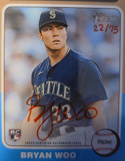 2024 Topps Heritage #245 Bryan Woo — front