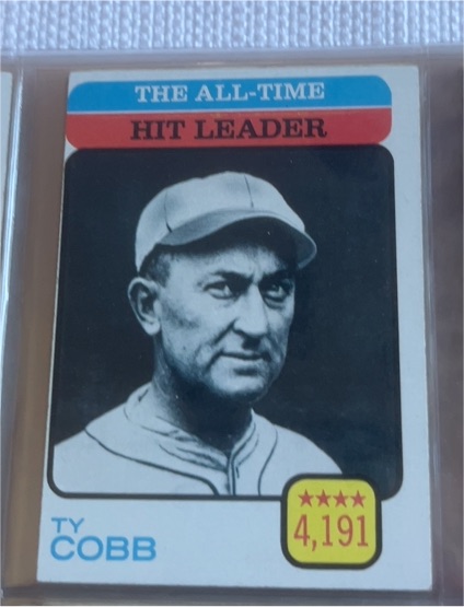 1973 Topps #471 Ty Cobb The All-Time Hit Leader — front
