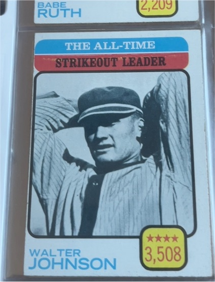 1973 Topps #478 Walter Johnson — front