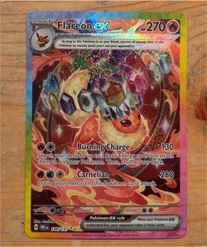 2025 Pokémon Prismatic Evolutions #146 Flareon ex — front