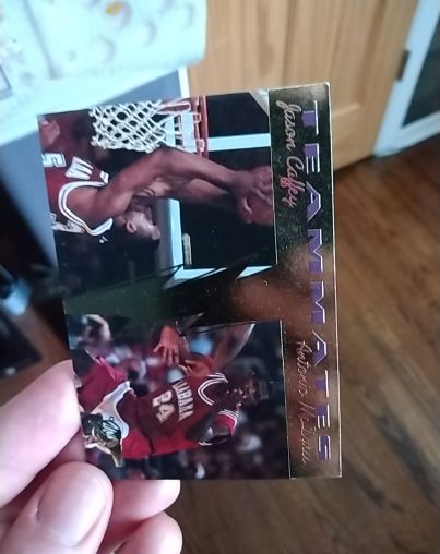 1996 Signature Rookies #65 Jason Caffey Antonio McDyess Teammates — front