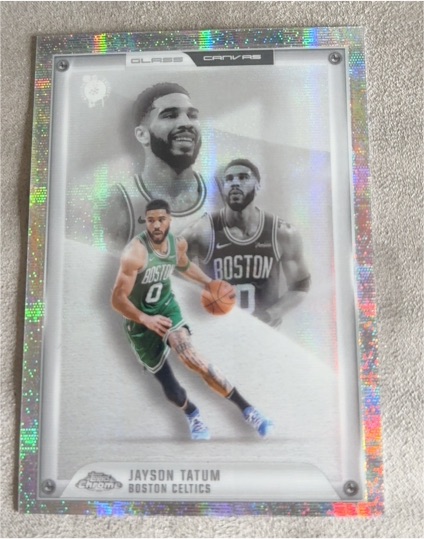 2025-26 Topps Chrome #GC-7 Jayson Tatum Glass Canvas SSP Boston Celtics — front