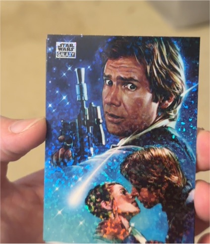 2025 Topps Star Wars Galaxy Chrome New Visions #8 Han Solo - Leia Organa — front