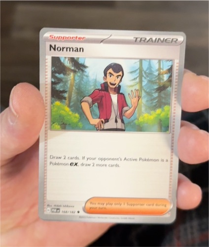2023 Pokémon SV04: Paradox Rift #168 Norman — front