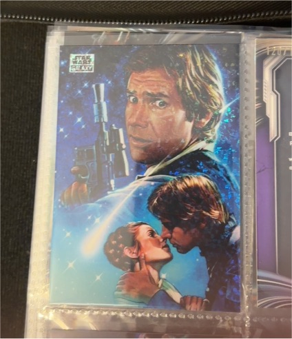 2025 Topps Star Wars Galaxy Chrome New Visions #8 Han Solo Leia Organa — front