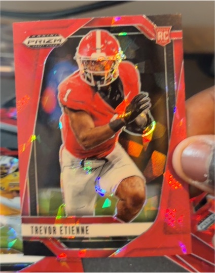 2025 Panini Prizm Draft Picks #155 Trevor Etienne Red Ice — front