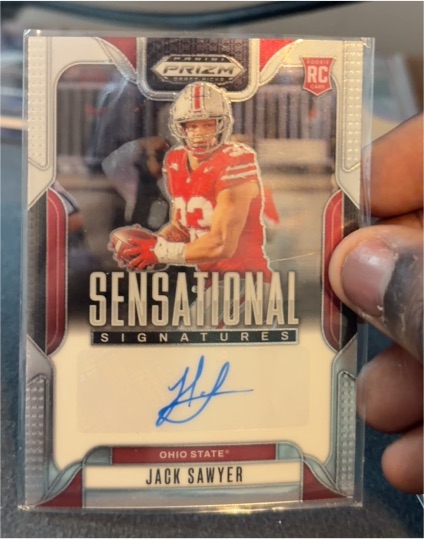 2025 Panini Prizm Draft Picks #SS-JKS Jack Sawyer Sensational Signatures — front