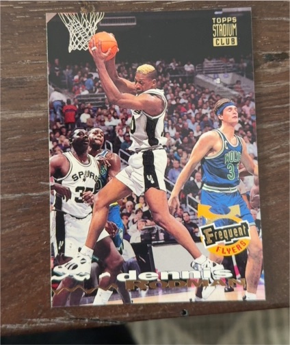 1993-94 Topps Stadium Club #183 Dennis Rodman Frequent Flyers — front