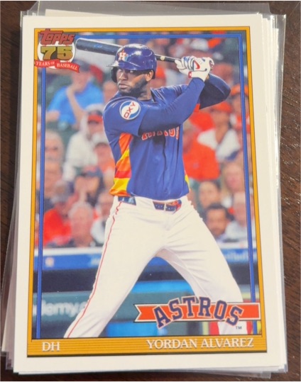 2026 Topps Series 1 1991 Topps #T91-36 Yordan Alvarez — front