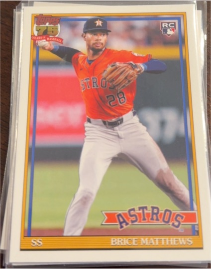 2026 Topps Series 1 1991 Topps #T91-28 Brice Matthews — front