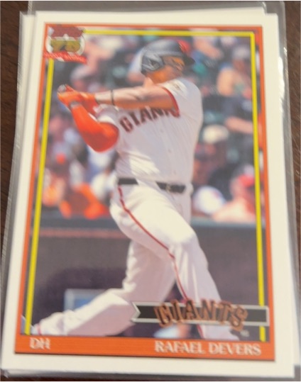 2026 Topps Series 1 1991 Topps #T91-54 Rafael Devers — front