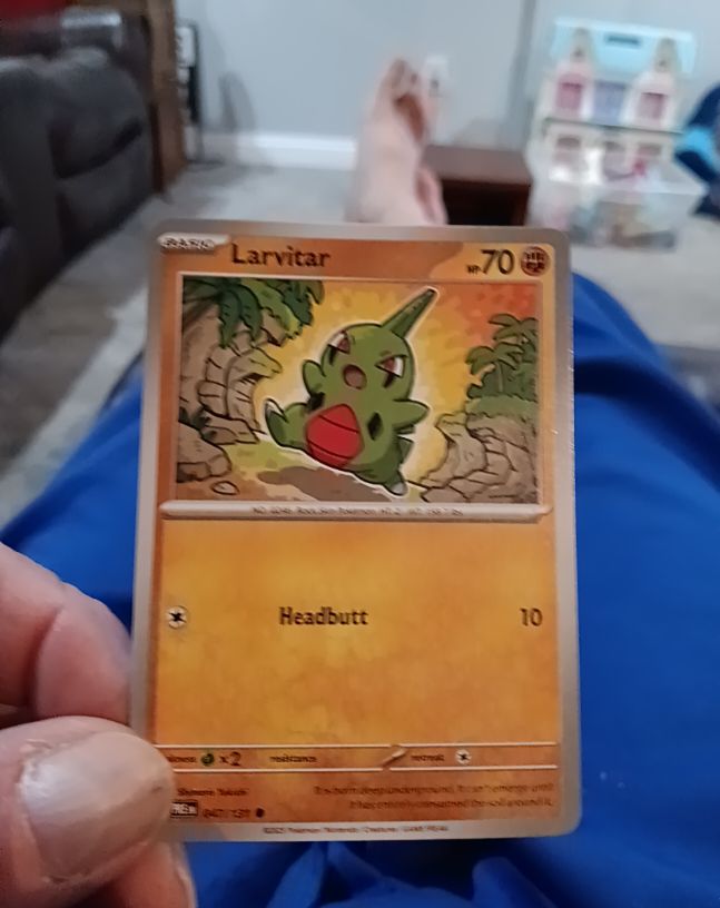 2022 Pokémon Scarlet & Violet Prismatic Evolutions #047 Larvitar — front
