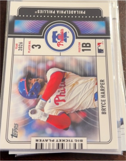 2026 Topps Series 1 #BTP-19 Bryce Harper Big Ticket Player — front