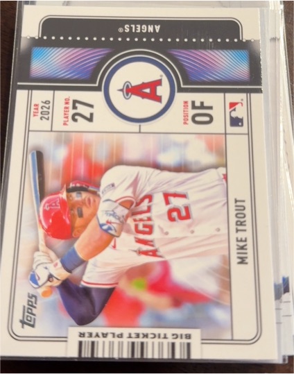 2026 Topps Series 1 #BTP-1 Mike Trout — front