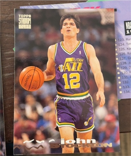 1993-94 Topps Stadium Club #313 John Stockton — front