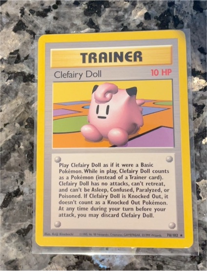 1999 Pokémon Base Set #70 Clefairy Doll — front