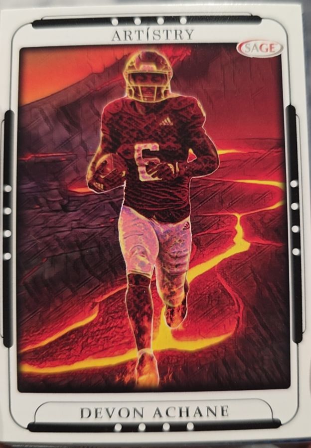 2023 Sage Artistry Football #33 Devon Achane — front