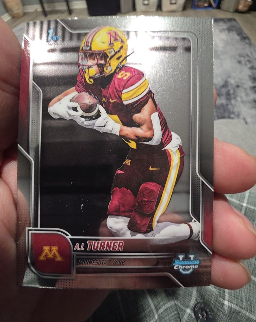 2025 Bowman University Chrome #52 A.J. Turner — front