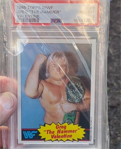 1985 Topps WWF #9 Greg "The Hammer" Valentine — front