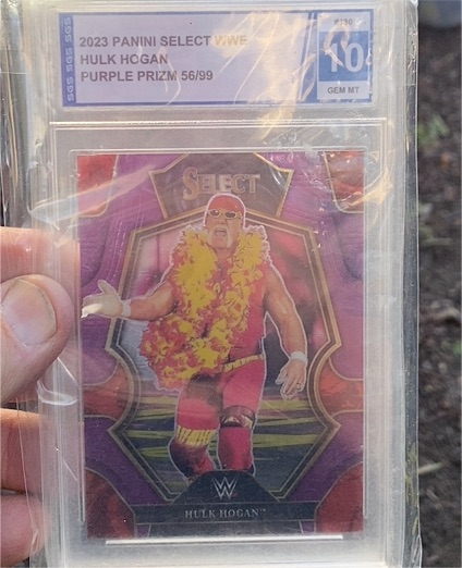 2023 Panini Select WWE #130 Hulk Hogan Purple Prizm — front