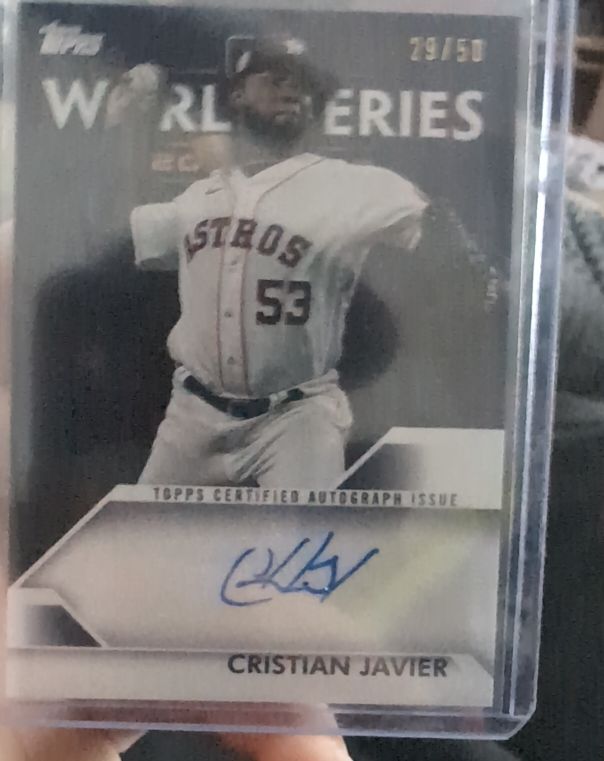 2022 Topps Now World Series #WS-6A Cristian Javier — front
