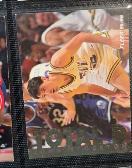 1995 Fleer Total D John Stockton — front