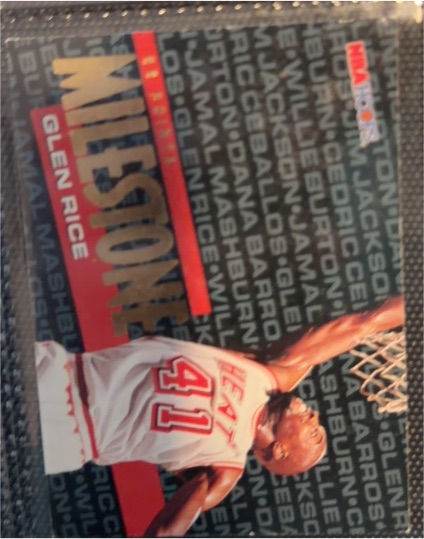 1995-96 NBA Hoops #214 Glen Rice Milestone — front