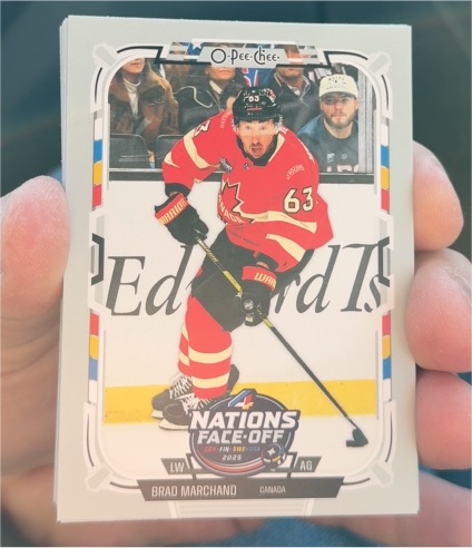 2025-26 O-Pee-Chee #539 Brad Marchand 4 Nations Face-Off Canada — front
