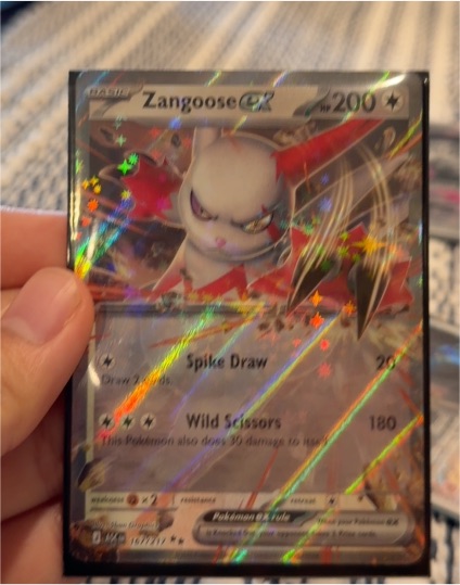 2023 Pokemon TCG Ascended Heroes #167 Zangoose EX — front