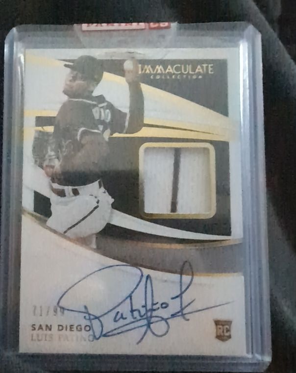 2021 Panini Immaculate Collection #23/49 Luis Patino Rookie Patch Autograph — front