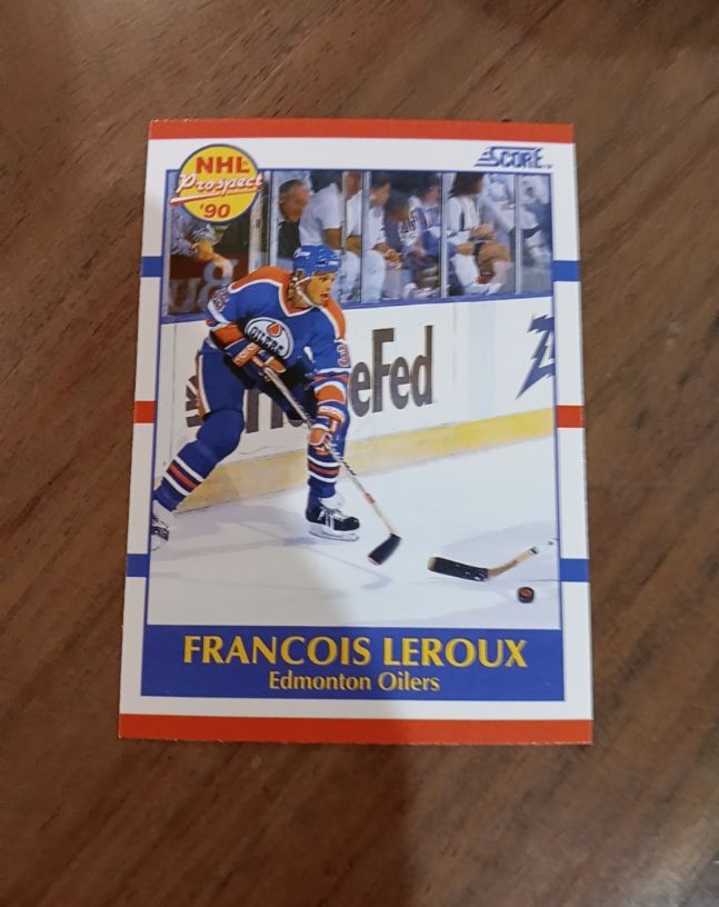 1990-91 Score #393 Francois Leroux — front
