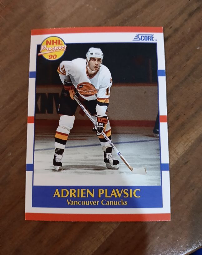 1990-91 Score #394 Adrien Plavsic — front