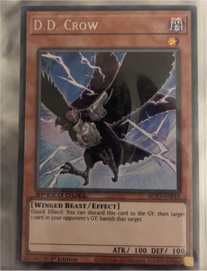 2020 Yu-Gi-Oh! Speed Duel GX: Duelists of Shadows #SGX3-ENF10 D.D. Crow — front
