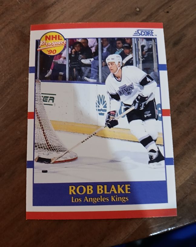 1990-91 Score #421 Rob Blake Los Angeles Kings — front