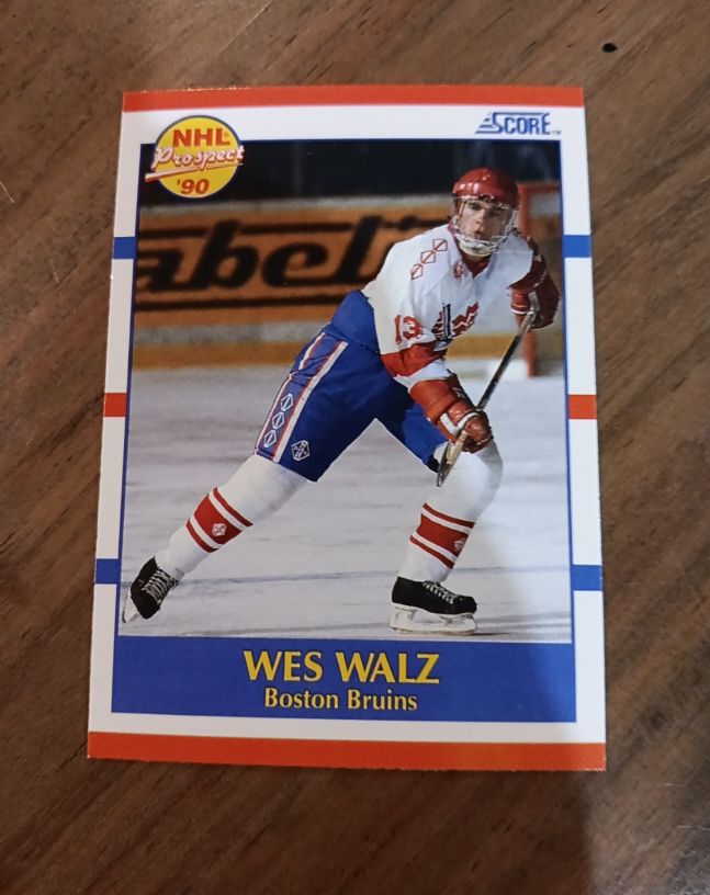 1990 Score #418 Wes Walz — front