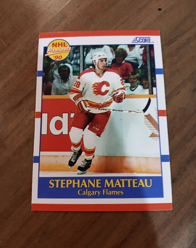 1990 Score #381 Stephane Matteau — front