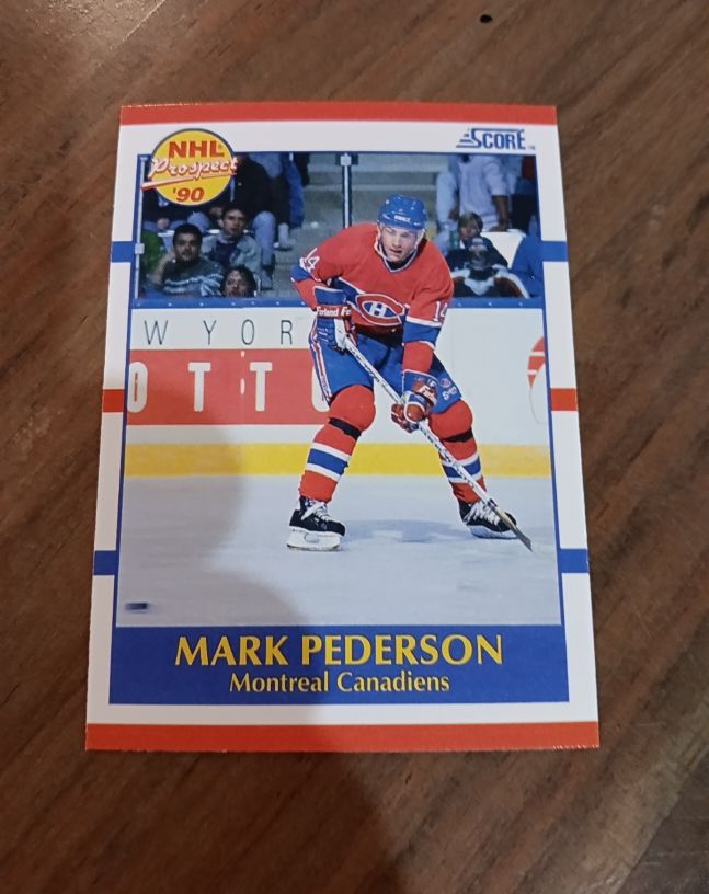 1990 Score #387 Mark Pederson — front