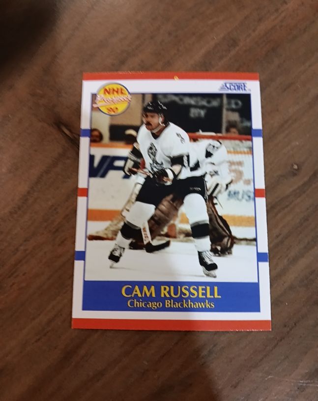 1990-91 Score #408 Cam Russell — front