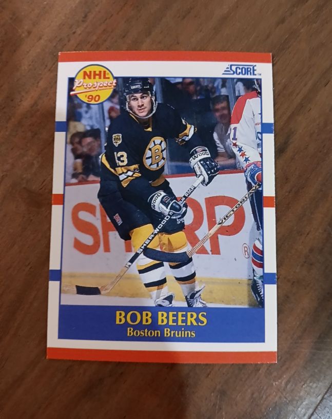 1990-91 Score #385 Bob Beers Boston Bruins — front