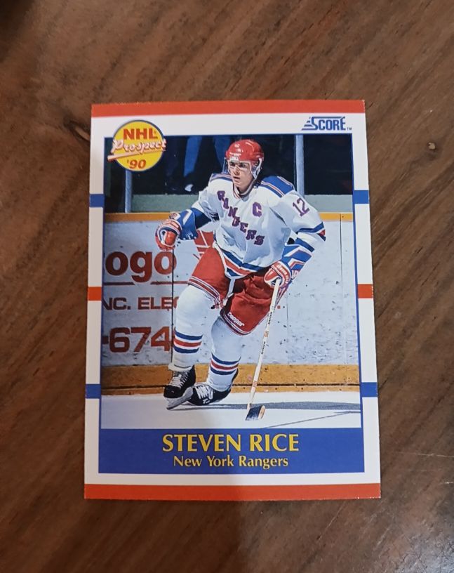 1990-91 Score #390 Steven Rice — front