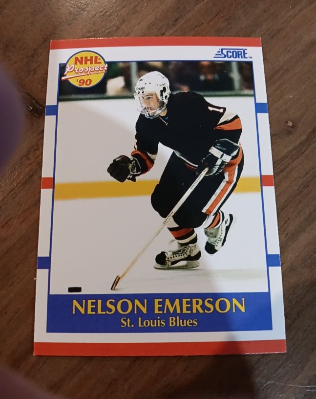 1990-91 Score #383 Nelson Emerson — front