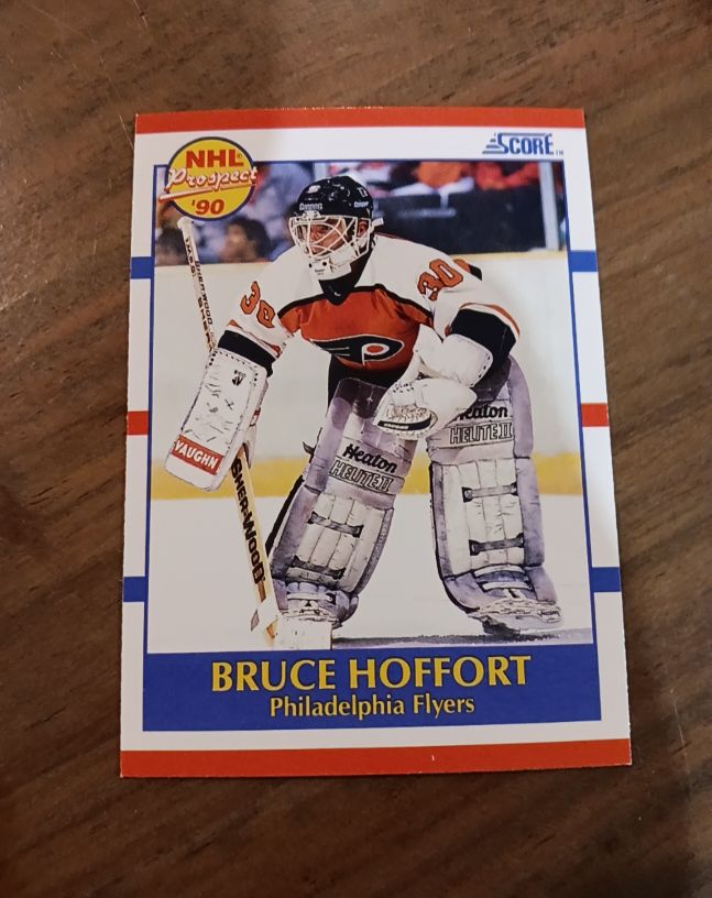 1990-91 Score #413 Bruce Hoffort Philadelphia Flyers — front