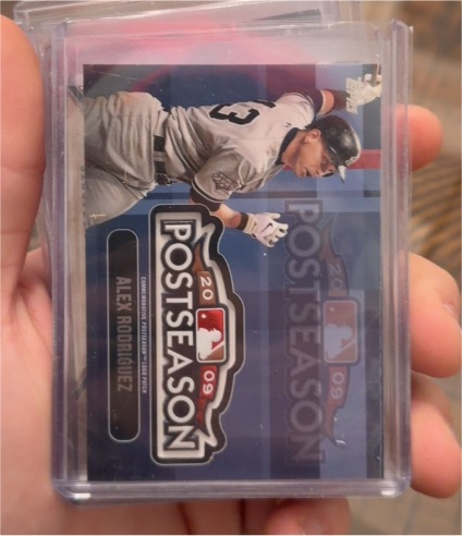 2018 Topps Update #PSL-AO Alex Rodriguez 2009 Postseason Logo Patch — front